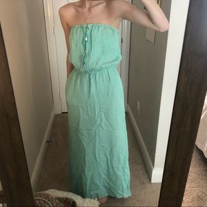 Strapless Blue Linen dress!